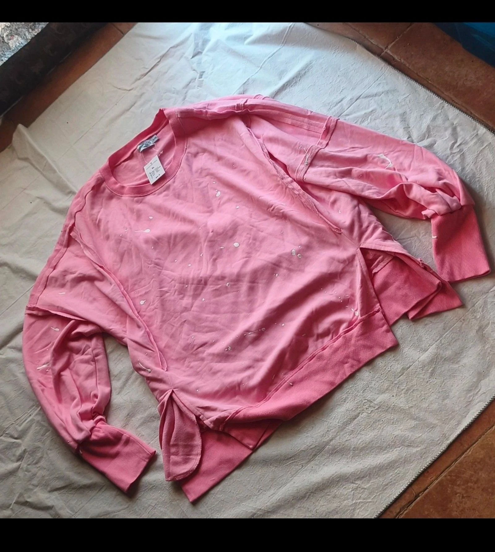 Sudadera Oversize Rosa Ricki's (Nueva con Etiquetas) | Talla XL